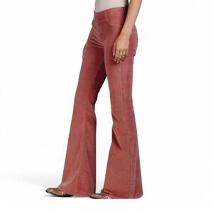 Free People We The Free Mauve Corduroy Pull-on Flare Pants Sz 25 Boho Hippie